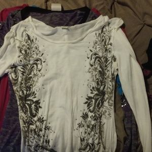 Beautiful half sleeve shirts with bling on them